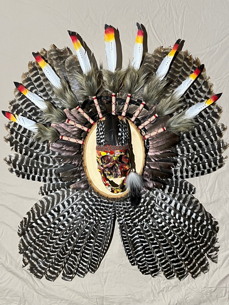Modern Native American Turkey Feather Wall Art - Etsy