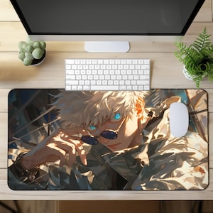 Cosmic Dreams Desk Mat, Jujutsu Kaisen Mouse Pad, Satoru Gojo Extended Gaming Mouse Pad, JJK Computer Accessory, Gift Ideas For Him