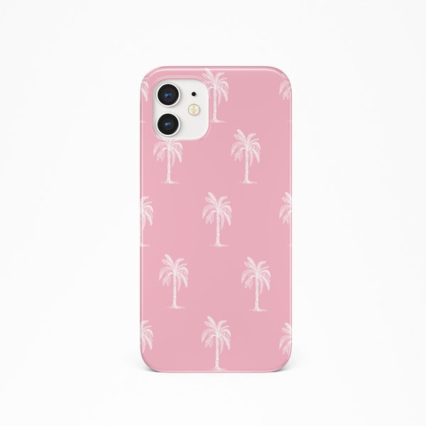 iPhone 15 14 13 12 11 Plus Pro Max Mini Case Cute Pink Palms Colorful Protective Hard Cover Case for iPhone Case Snap on Slim Glossy Case