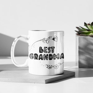 Beste Oma Geburtstagsgeschenk für Großmutter Oma Geschenk von Enkelkindern Enkelkinder hübsche süße Kaffeetasse Geschenk Blumen Blumenmuster