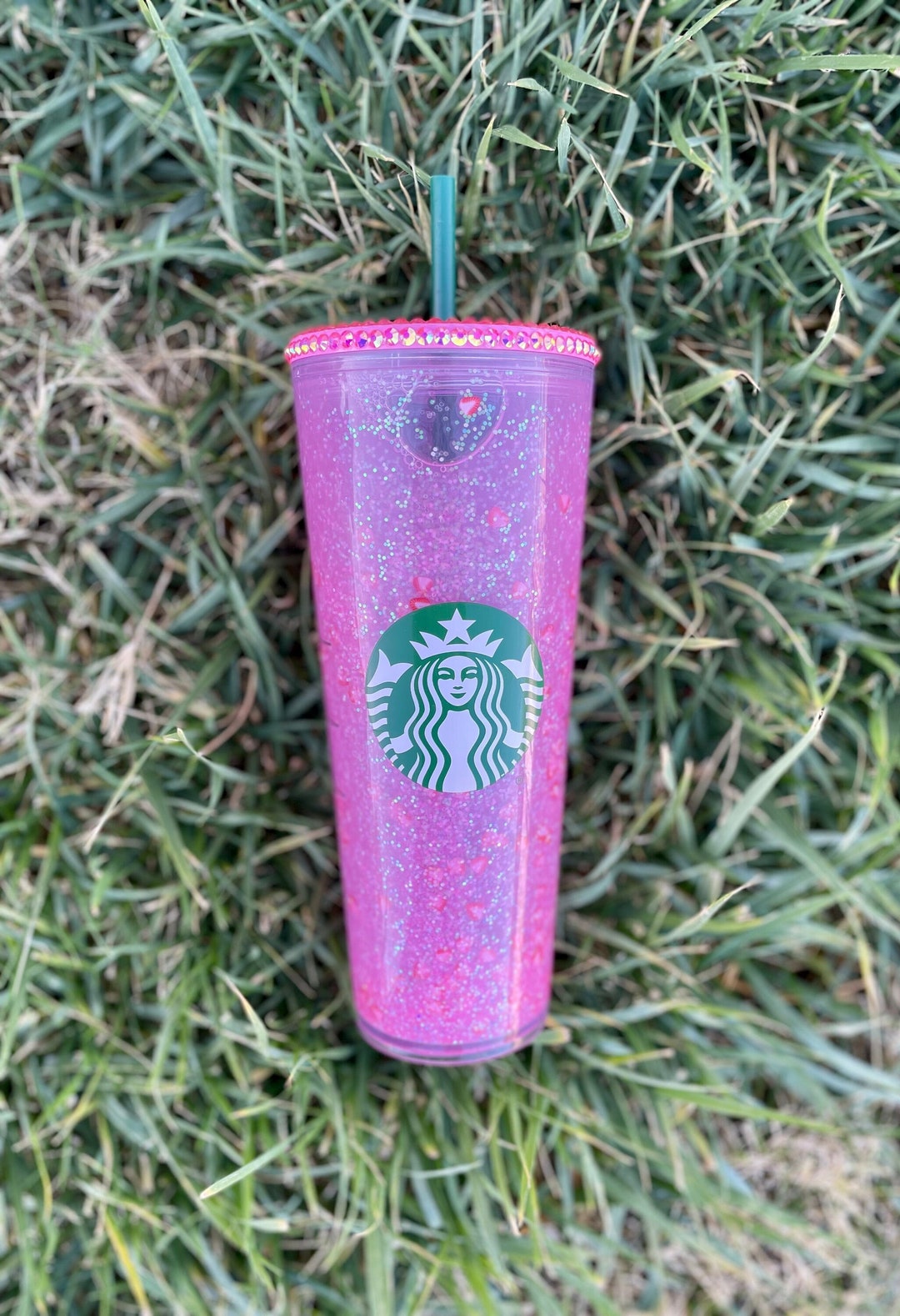 Pink Drink Starbucks Snow Globe Tumbler Strawberry Venti Etsy
