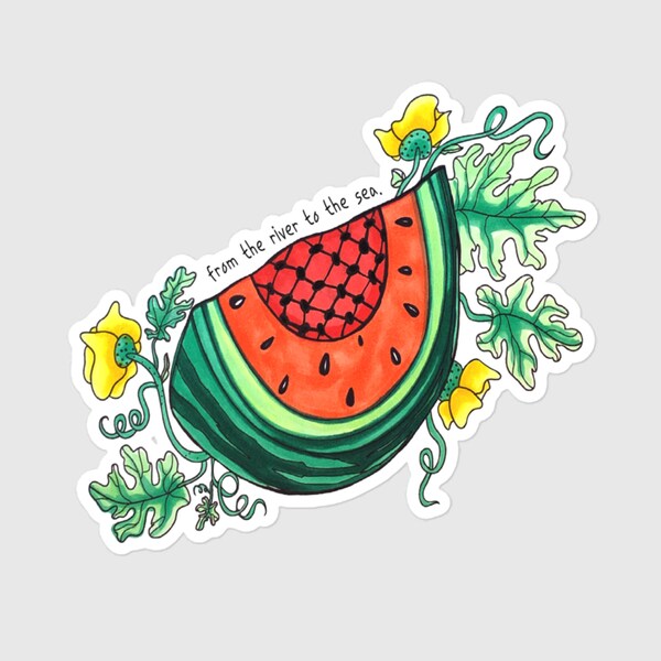 watermelon sticker (5x5 inches)