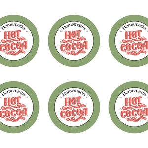 Homemade Hot Cocoa Printable Labels PNG PDF - Etsy