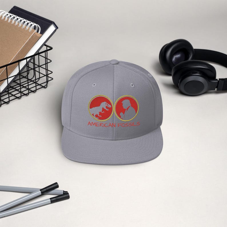 American Fossils Snapback Hat T Rex Trump Satire Streetwear Cap