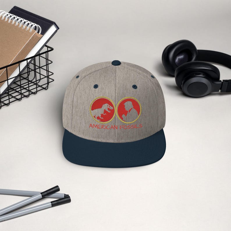American Fossils Snapback Hat T Rex Trump Satire Streetwear Cap