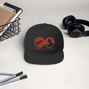 American Fossils Snapback Hat T Rex Trump Satire Streetwear Cap
