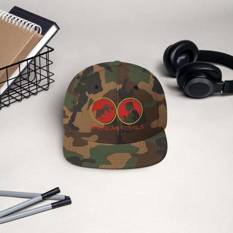 American Fossils Snapback Hat T Rex Trump Satire Streetwear Cap