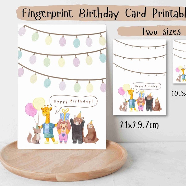 Party Light Fingerprint Craft, Birthday card, Kids Craft,Fingerprint Printable,Fingerprint Craft,Preschool Fingerprint Craft,Preschool Craft