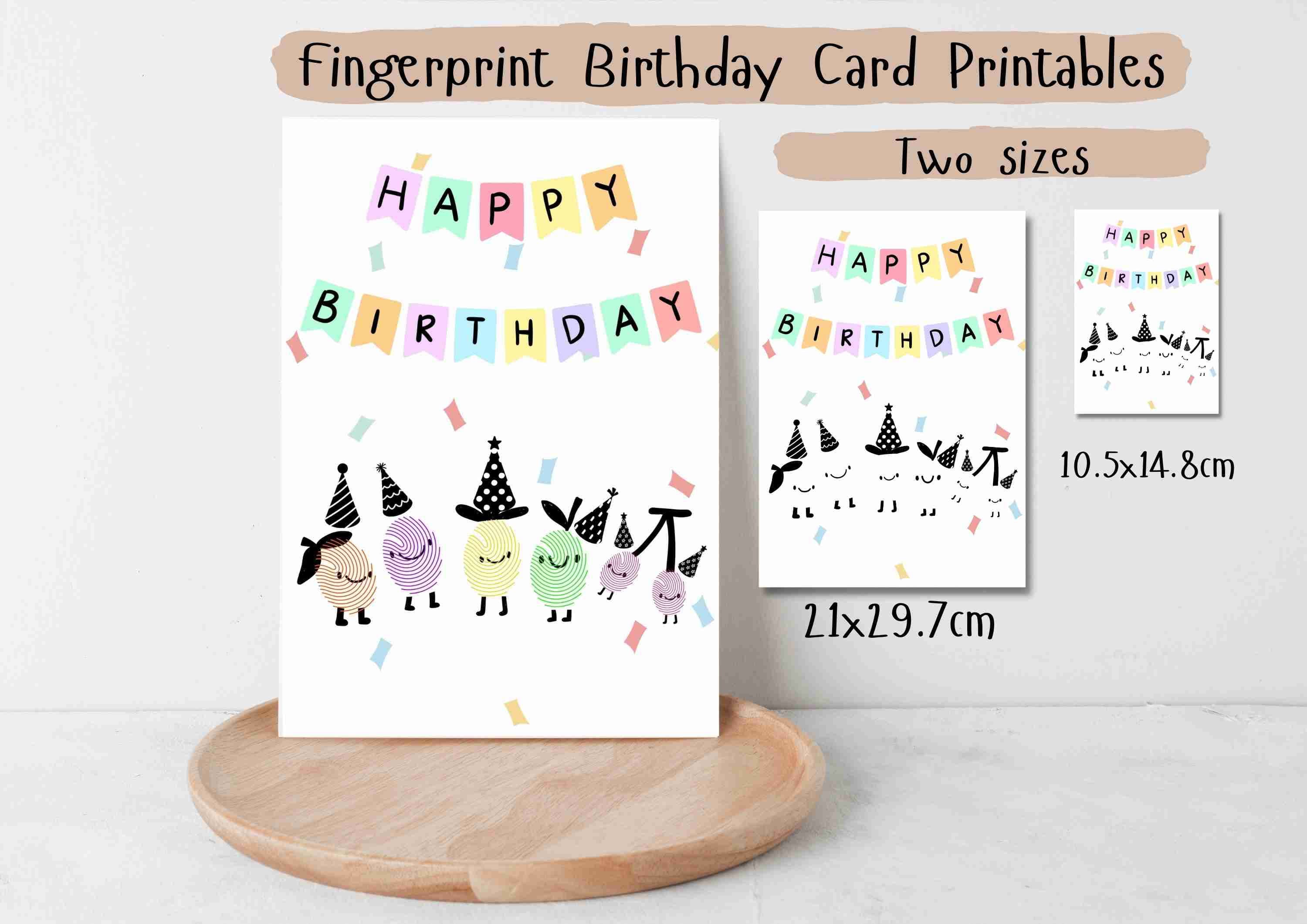 Fruits Fingerprint Craft, Birthday Card, Kids Craft,fingerprint
