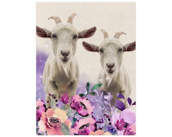 Goat and Floral Blanket