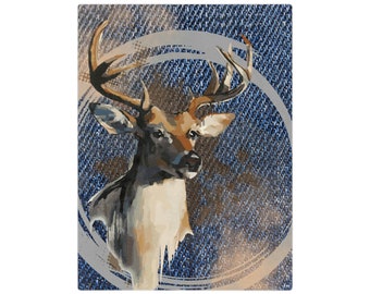 Deer Demin Print Blanket