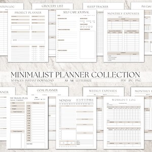 Collezione Planner 2023 Marrone chiaro, formato A4 (21,0 x 29,7 cm/ 8,27 x 11,69 pollici) in PDF, JPG, PNG. Download digitale stampabile