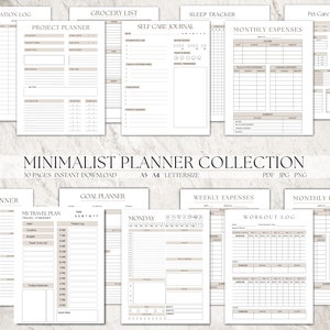Collezione Planner 2023 Tan, Letter (8,5 × 11 pollici) in PDF,JPG,PNG. Download digitale stampabile