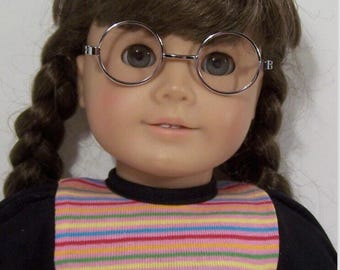 Silver Wire Eye Glasses Doll Clothes Accessory Fits: Any 18&quot; AG doll  (Debs)