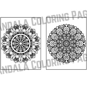 Mandala Coloring Pages | Adult Coloring Book | 30 Digital Coloring Pages (printable, PDF ...
