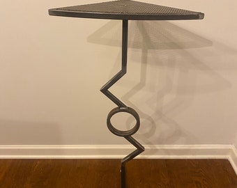 abstract steel corner table