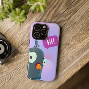 Estuche para teléfono magnético resistente con dibujos de pájaros coloridos: ¡saluda!