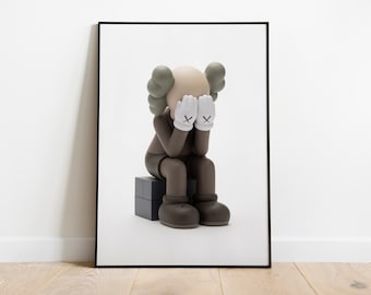 Kaws Art Hypebeast Poster Print, Fine Art Print, Kaws Poster, Hypebeast Decor, Hypebeast Wall Decor, Wall Art, Tapices