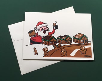 Giant Santa Christmas Card