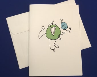 Barry and Larry running Greeting Card