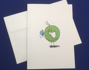 Larry holding Barry Greeting Card