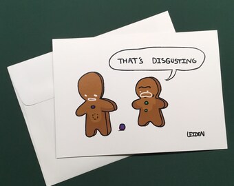 Gingerbread Disgusting Christmas Card
