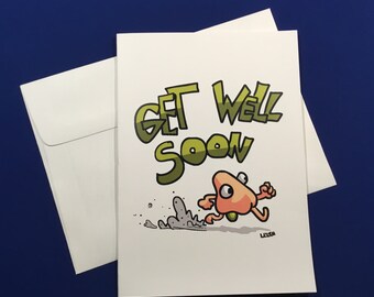 Running Nose Get Well Soon Card