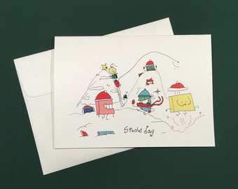 Snow day Christmas Card