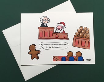 Santa on Trial Christmas Card