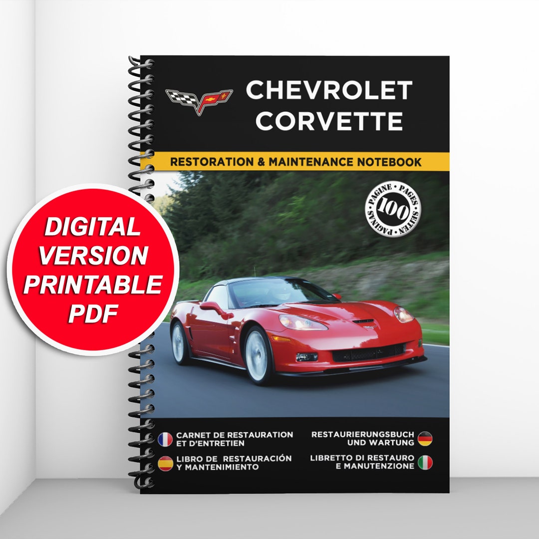 CHEVROLET CORVETTE C6 Restoration and Maintenance Booklet Etsy