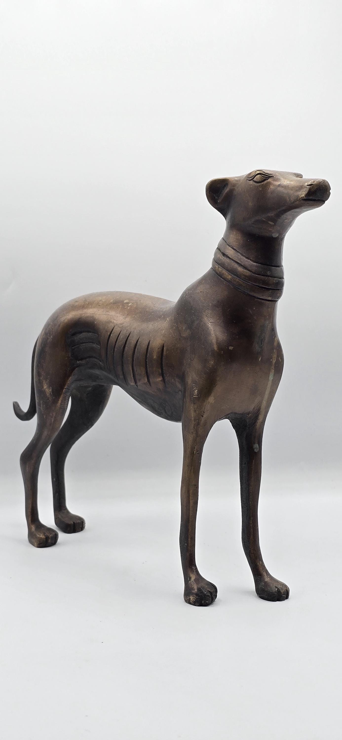 Greyhound Brass Statue - Etsy