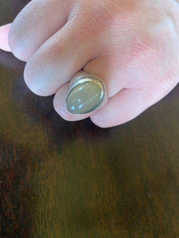 Moonstone Men's Ring. Vintage Ring. Artisan Jewel… - image 2