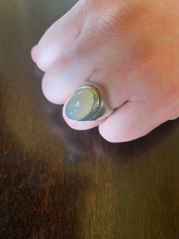 Moonstone Men's Ring. Vintage Ring. Artisan Jewel… - image 1