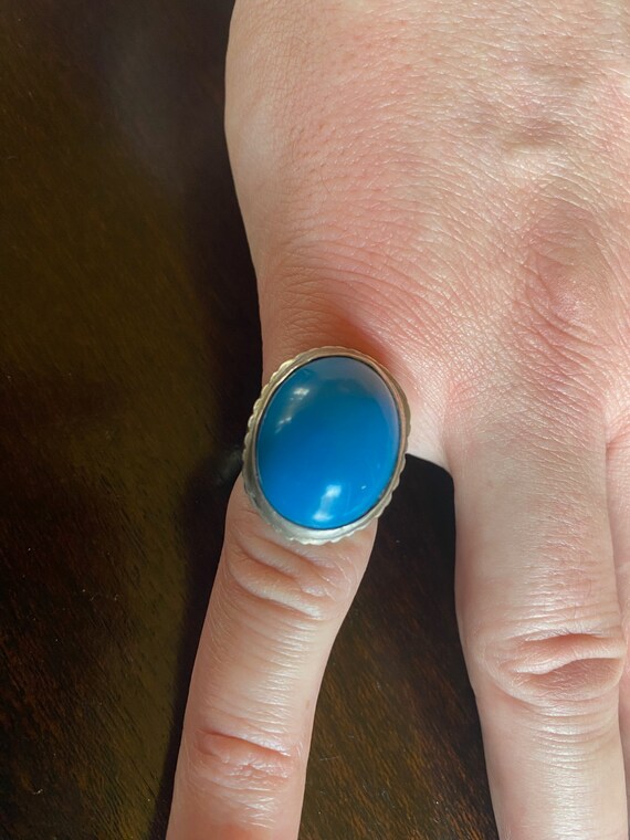 Blue Turquoise Ring. Vintage Ring. Artisan Jewelr… - image 2