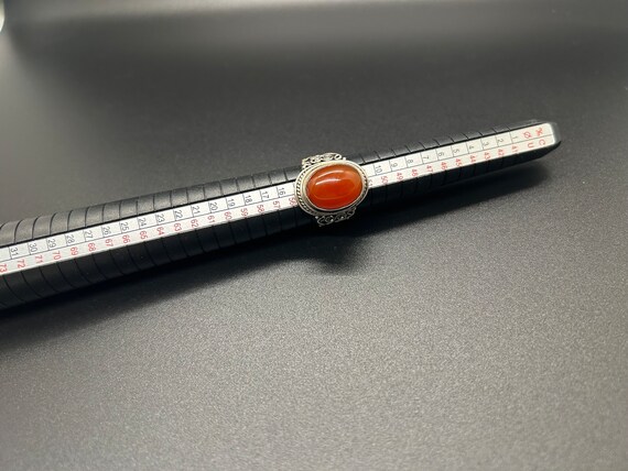 Vintage Agate Statement Ring: Handmade 925 Silver… - image 7