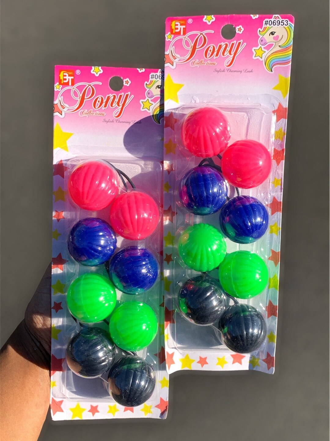 40MM Knocker Balls Hair Bobbles Kid Hair Ties Double Etsy