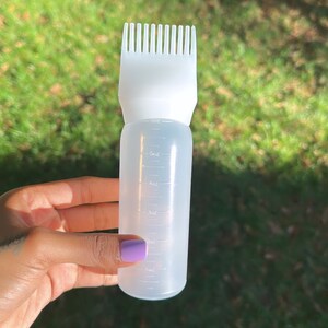 Scalp Applicator,Portable Hair Scalp Massaging Brush Hair Applicator Bottle  with Scale for Thinning Hair & Hair Loss(Purple)