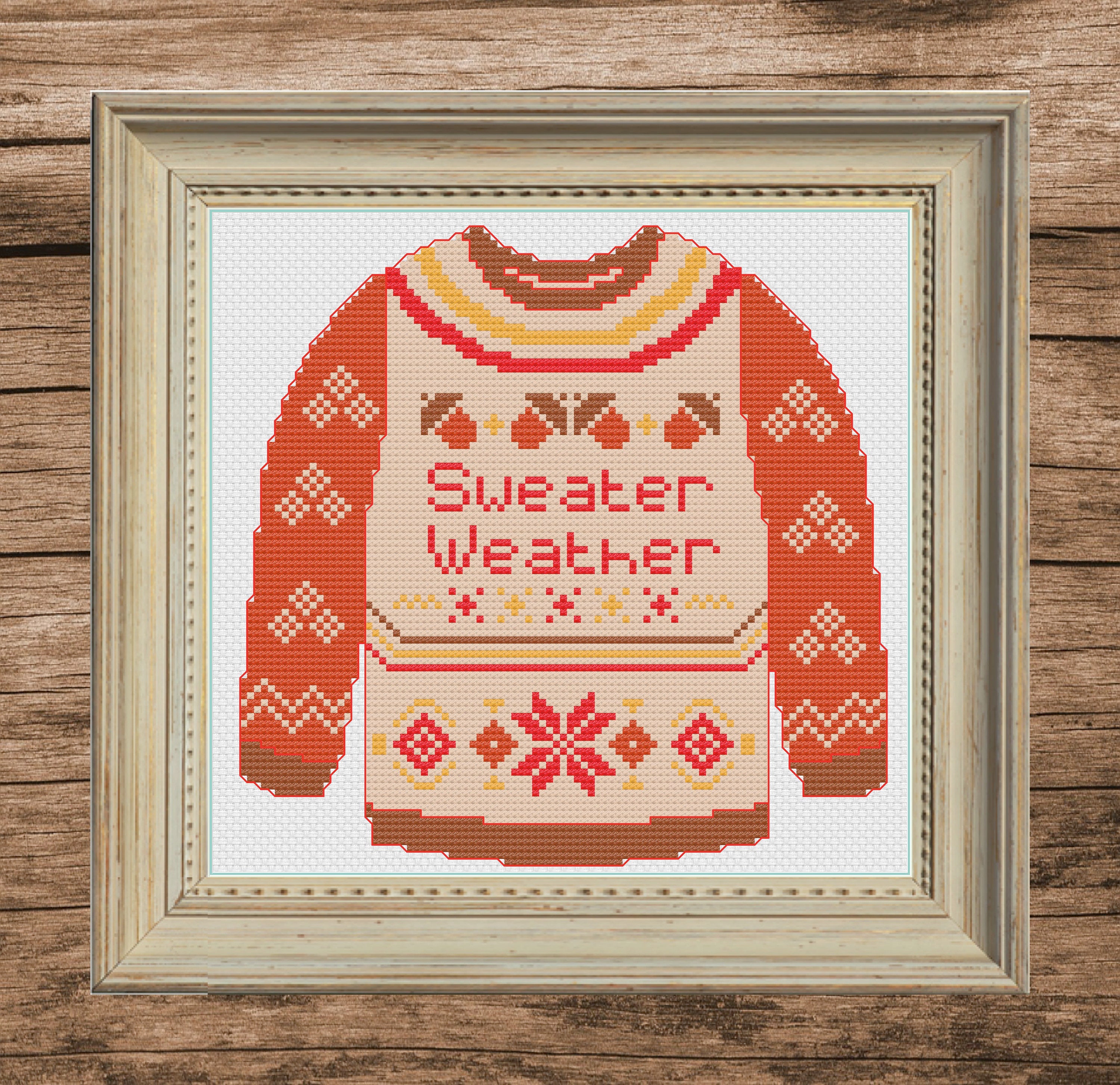 Cross 2025 stitch sweater
