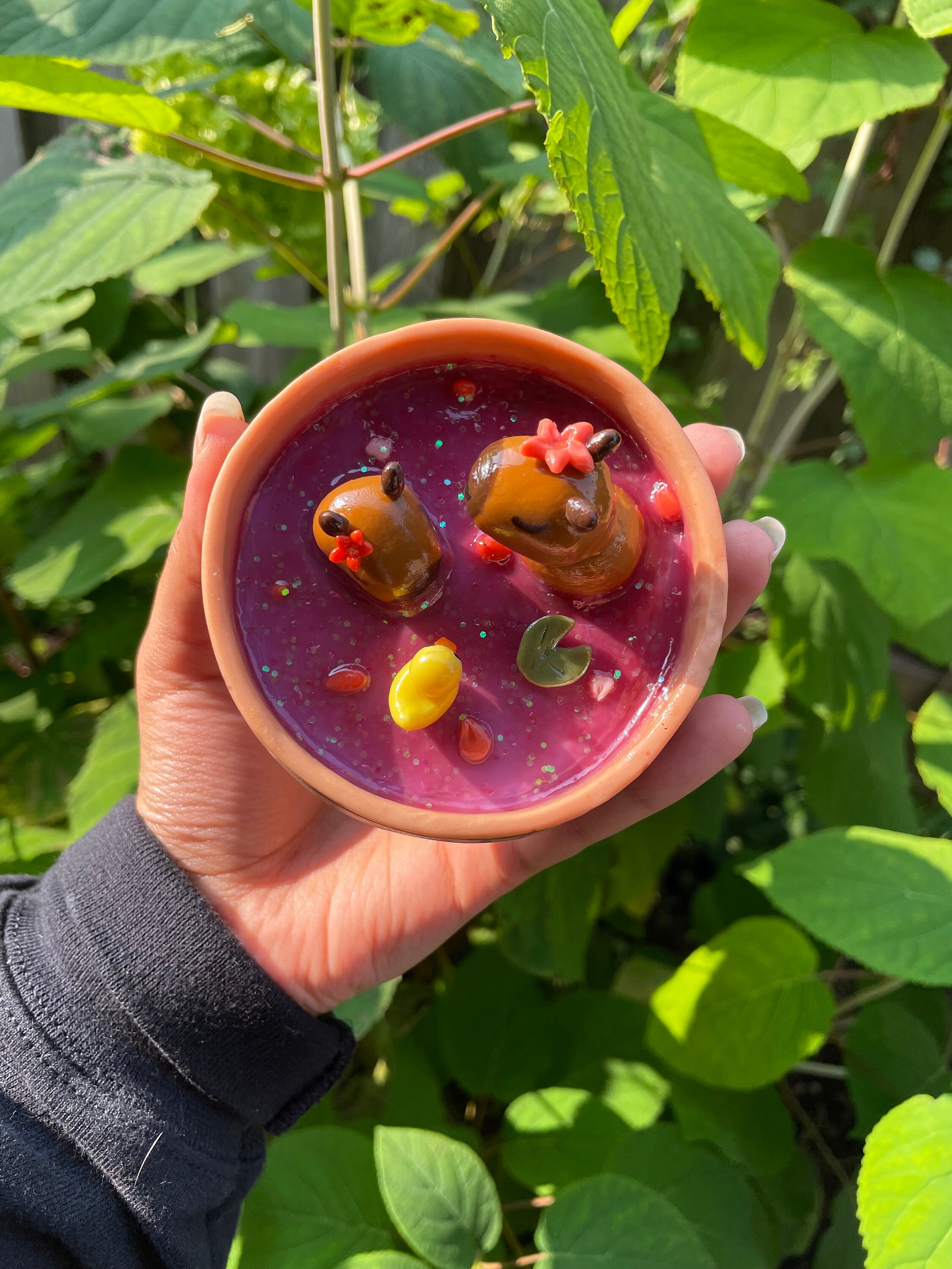 Capybara Trinket Dish Jewelry Holder Cute Jewerly Display Dish Polymer