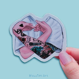 Kpop jk 7 Heart Vinyl Sticker