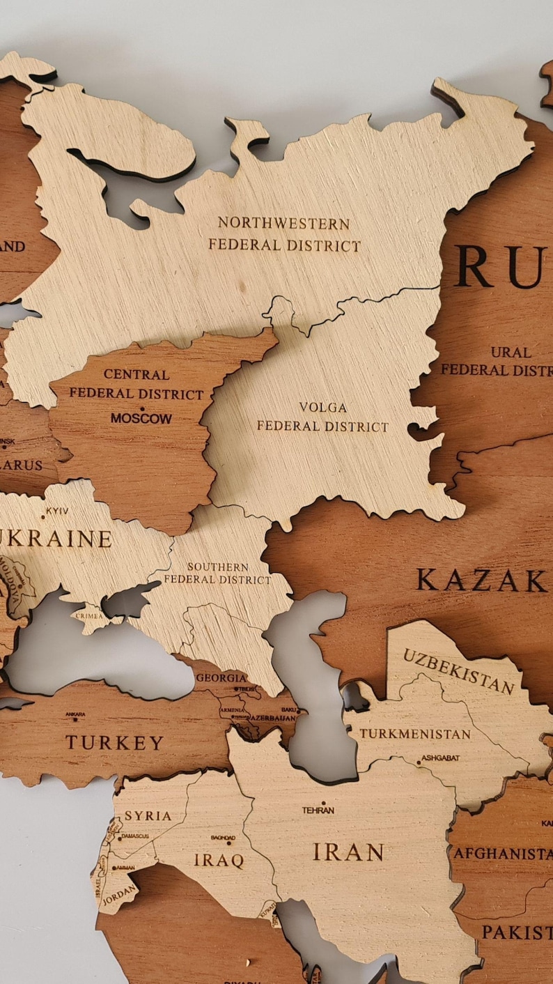 WORLD MAP 3 LAYERS - Etsy