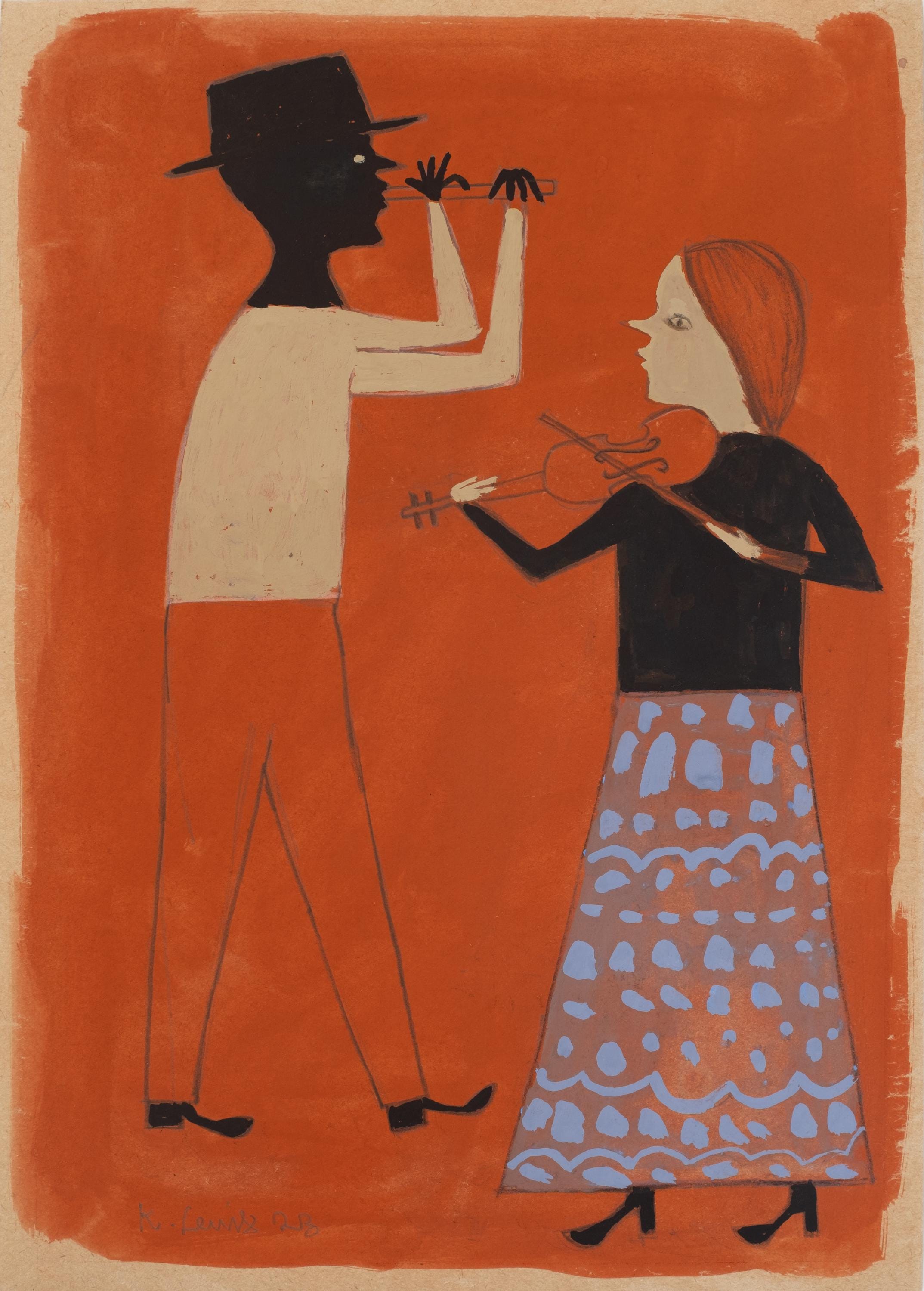 Musicians on Red - Etsy