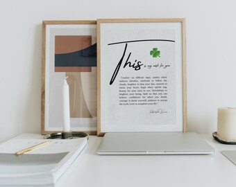 This is my wish for you | Ralph Waldo Emerson | Poem | American Poet | Comfort | Wall Art | Quote | Physical Print | No Frame Included