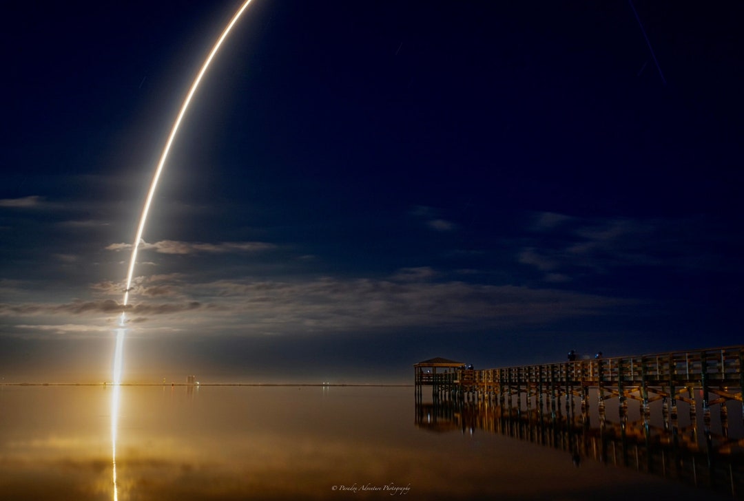 Spacex Falcon 9 Launch Poster Print, Starlink Group 5-3, Space Theme ...