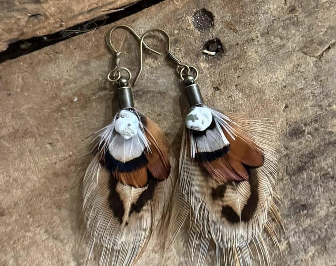 Pheasant Feather Earrings