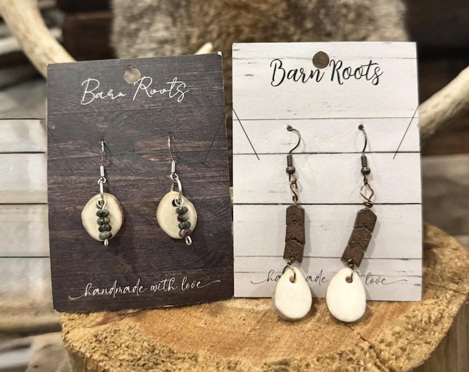 Deer Antler Earrings