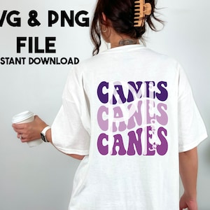 Canes Retro Design, Hurricanes Design, Canes Shirt, Canes Svg