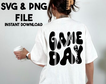 Game Day Retro Design, Game Day Trendy SVG, Game Day PNG, Trendy Football Game Day Design, Football Shirt, Game Day Shirt, Game Day Design
