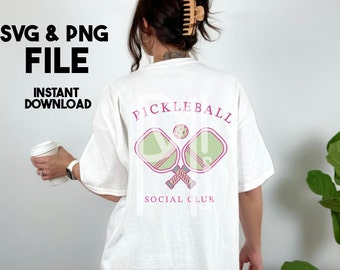 Pickleball Social Club SVG, Trendy Pickleball Shirt, Pickleball SVG, Pickleball PNG, Retro Pickleball Social Club Shirt