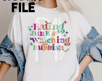 Eating Junk and Watching Rubbish Png, Eating Junk and Watching Rubbish Shirt, Home Alone Shirt, Home Alone SVG, Home Alone Quote, Home Alone